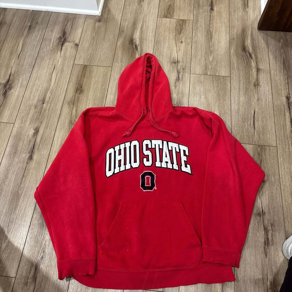 Vtg 2000s OSU Ohio State Buckeyes Hoodie Sweatshirt Embroidered Y2K Heisman 2XL